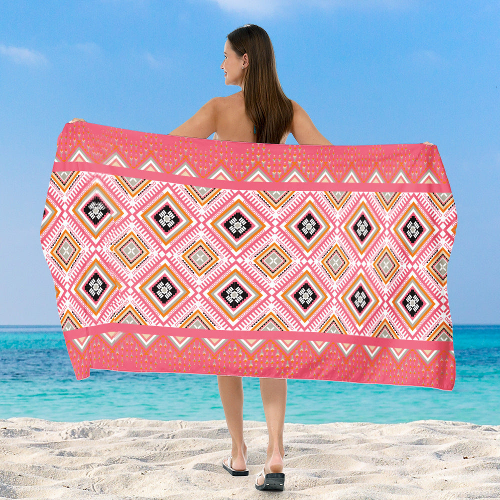 Beach blanket with exclusive geometric tribal design Kalsten