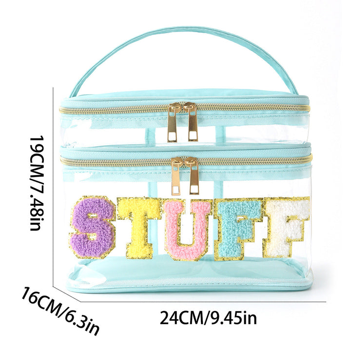 Plastic cosmetic box with two compartments Kalsten