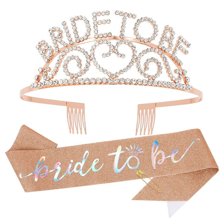 Women's Glittering Tiara with Heart Motifs Kalsten