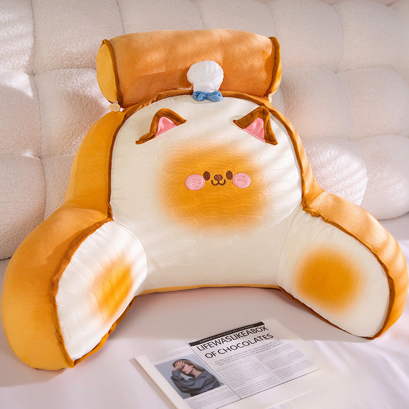 Ergonomic Plush Back Support Pillow in Dog Design Kalsten