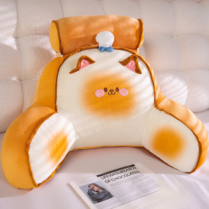 Ergonomic Plush Back Support Pillow in Dog Design Kalsten