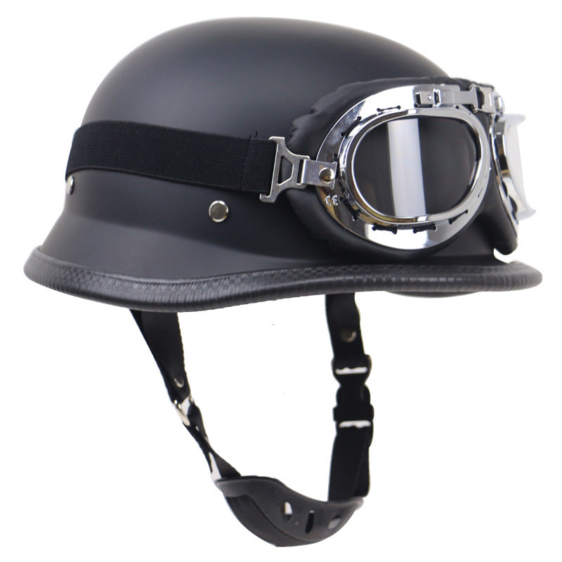 Vintage Motorcycle Helmet with Protective Goggles Kalsten