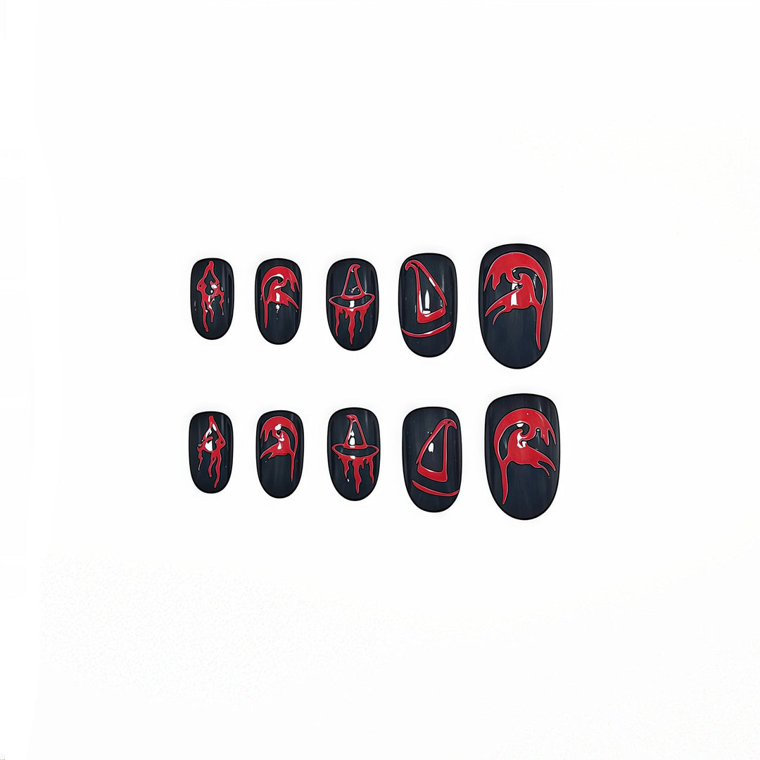 Artistic Halloween-style Press-on Nails Kalsten
