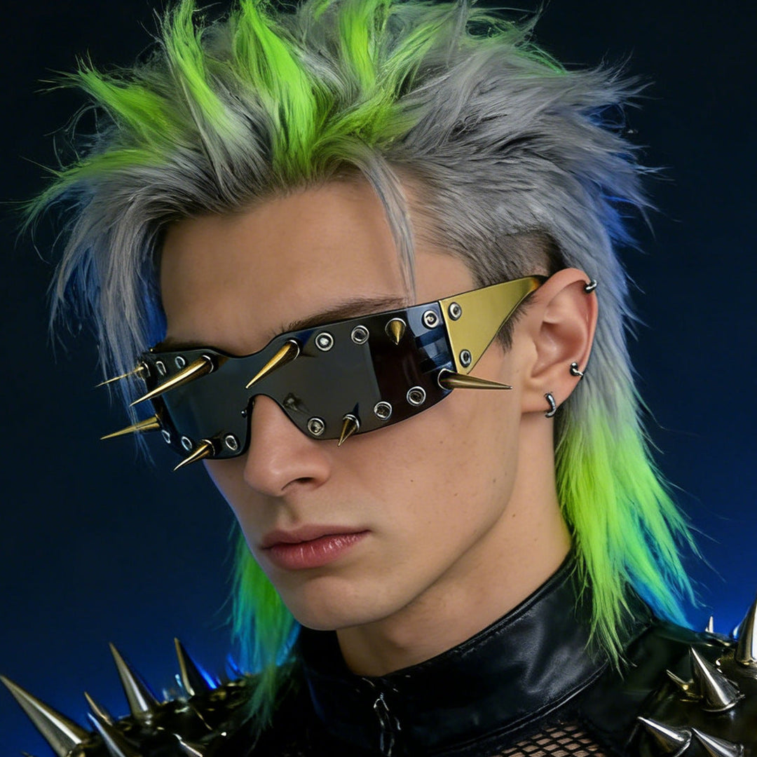 Women's Sporty Sunglasses with Eye-Catching Design and Spikes Kalsten