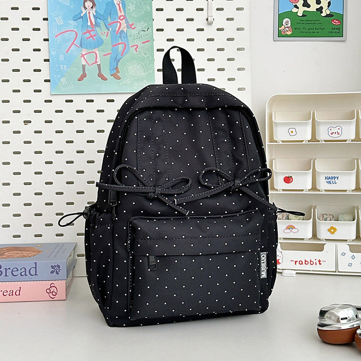 Cute Polka Dot Student School Backpack