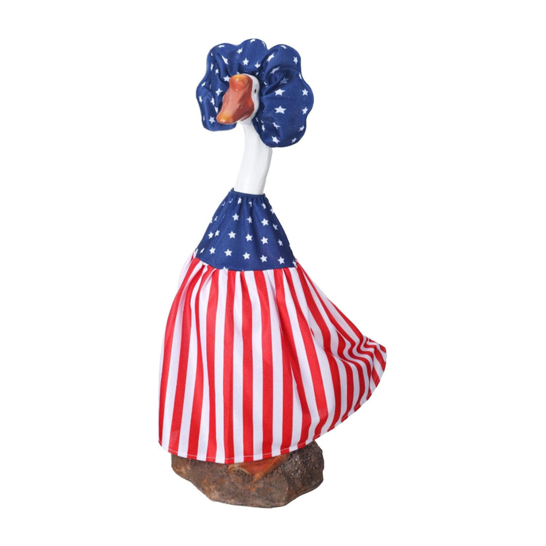 Unisex decorative fabric gander with patriotic costume and removable top hat Kalsten