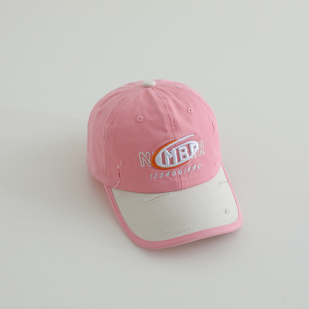Men's Distressed Cotton Logo Baseball Cap Kalsten