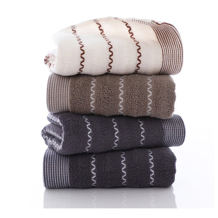 Ladies terry bath towel with modern stripes Kalsten
