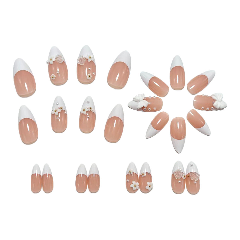 Artificial nails with elegant flower decoration Kalsten