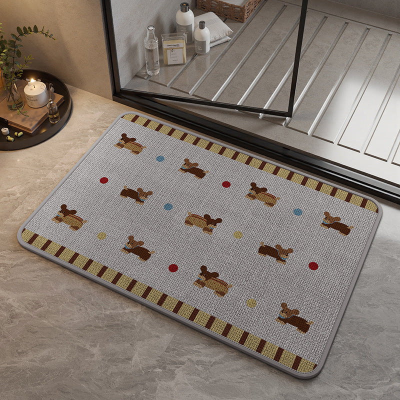 Decorative Cat-Themed Bath Mat Kalsten