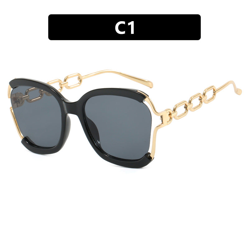 Ladies fashionable sunglasses with golden chain details Kalsten