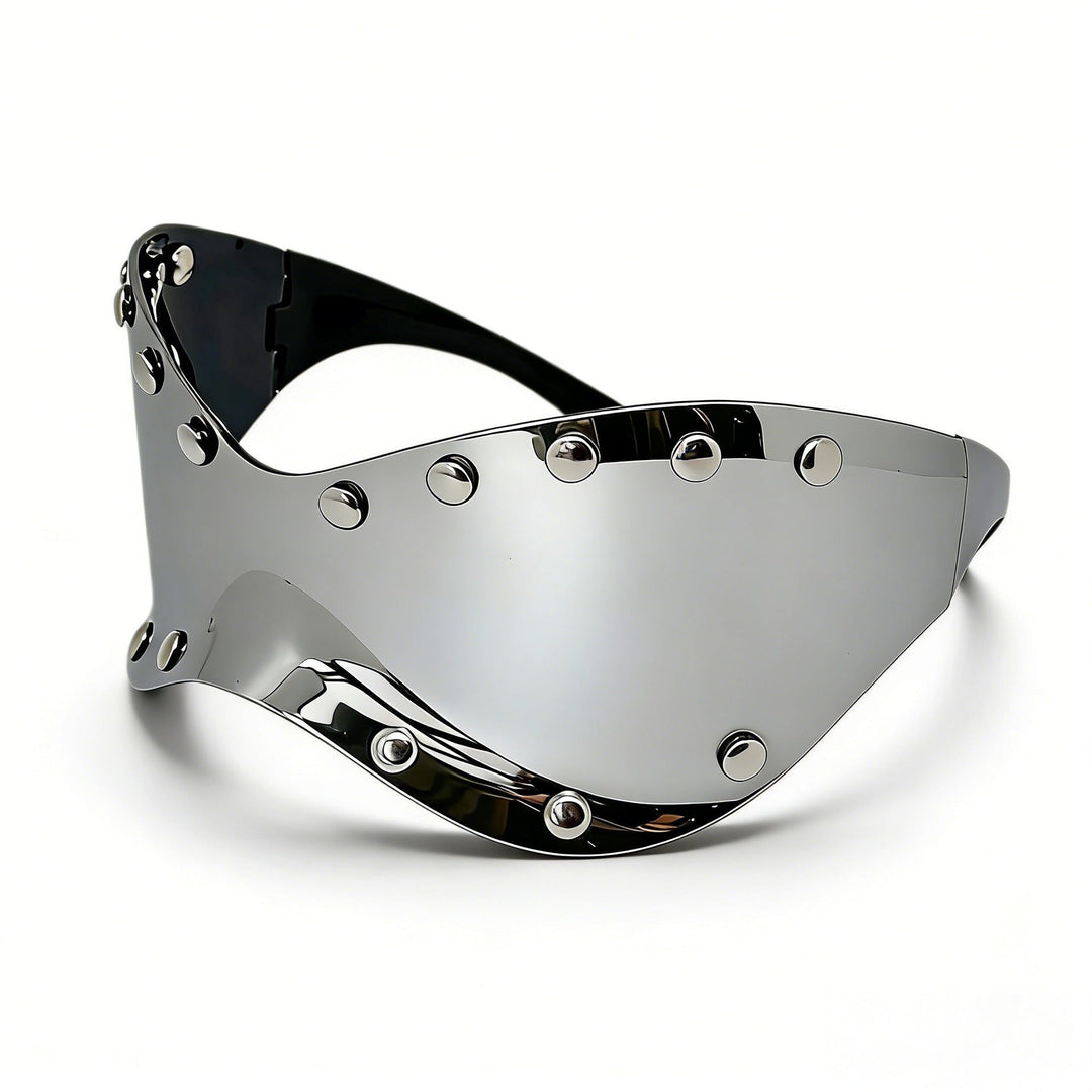 Women's futuristic designer sunglasses with decorative metal elements Kalsten