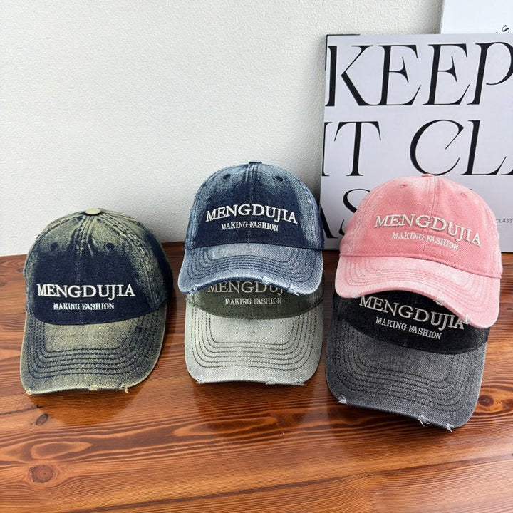 Men's Distressed Denim Baseball Cap Kalsten 1784270408