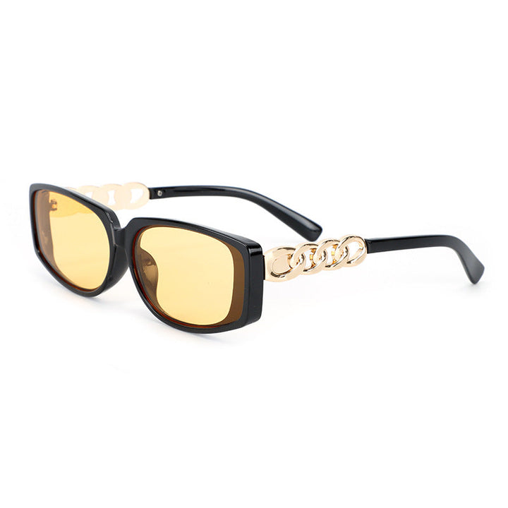 Women's square designer sunglasses with gold details Kalsten