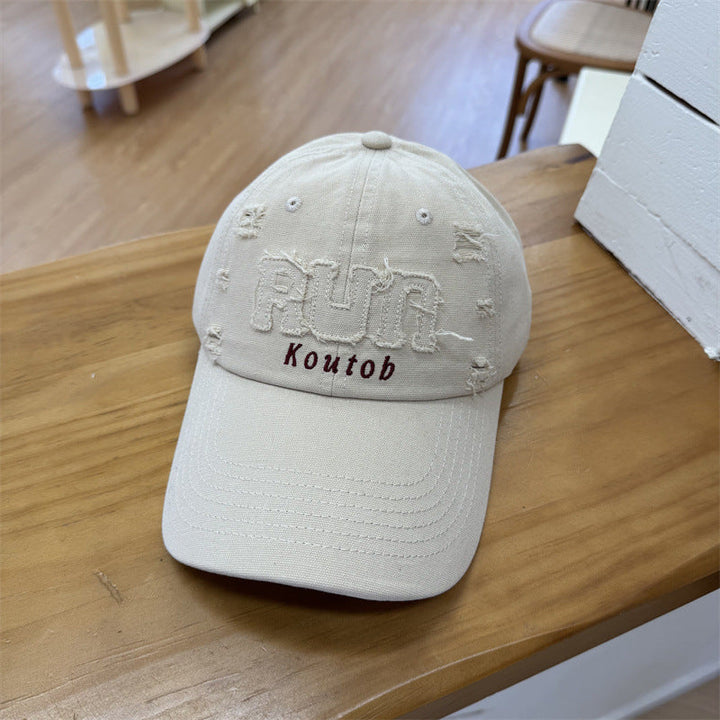 Men's Distressed Embroidered Baseball Cap Kalsten