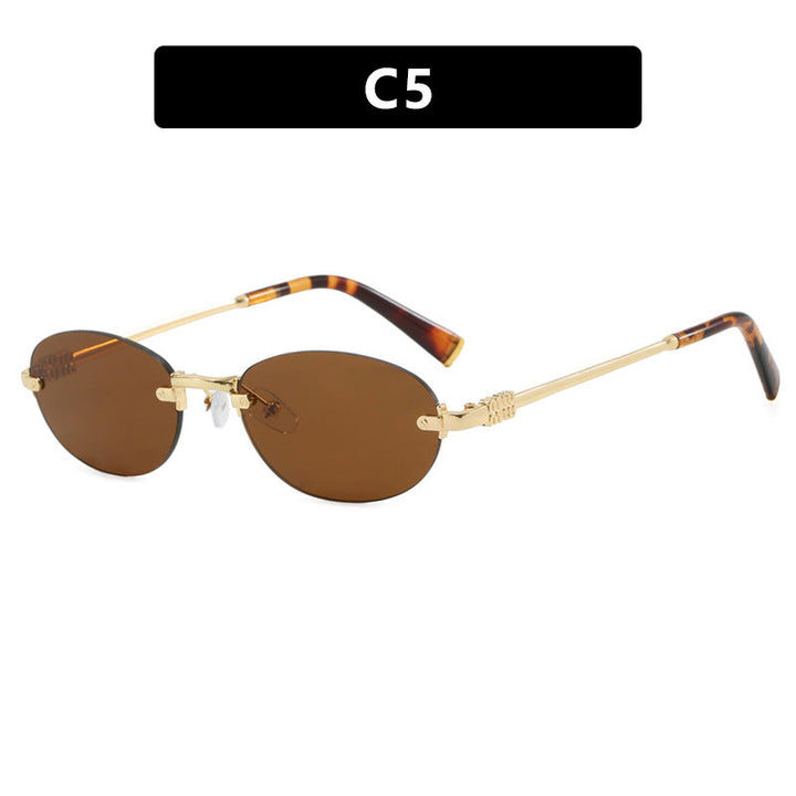 Women's fashion sunglasses with oval frame and elegant accents Kalsten