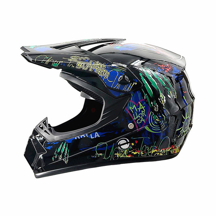 full-face motocross helmet with extended visor and reinforced chin guard Kalsten