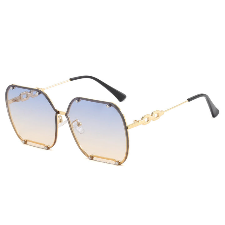 Women's elegant hexagonal designer sunglasses with luxurious accents Kalsten