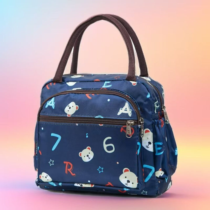 Cat Print Multi-Pocket Tote Bag Kalsten