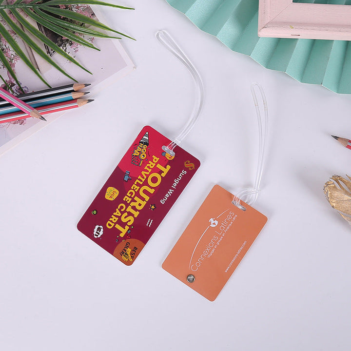 durable PVC luggage tag set with transparent loop Kalsten
