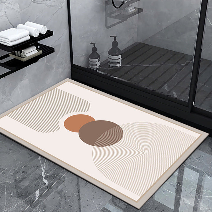 Geometric Pattern Bathroom Mat Kalsten