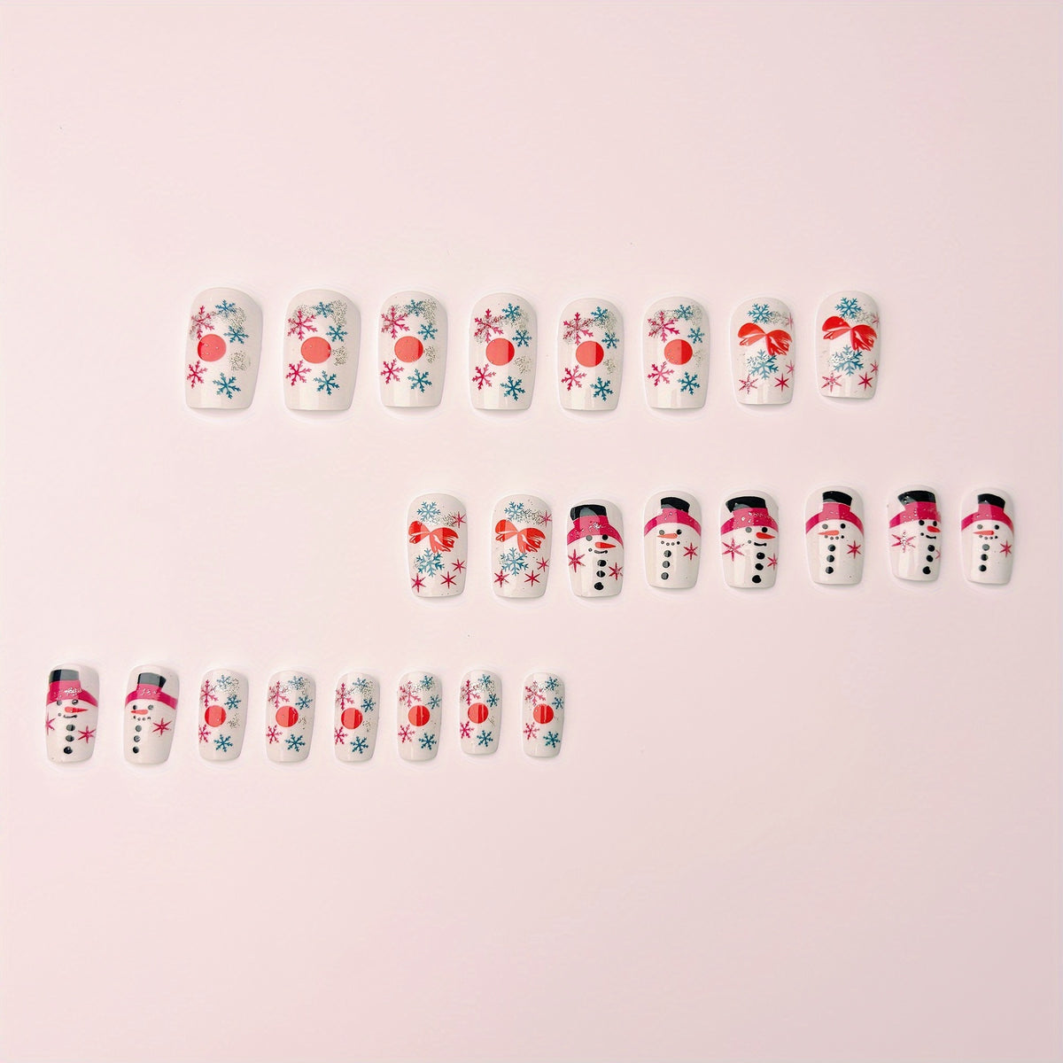 Festive Snowman-Themed Nail Art Acalora