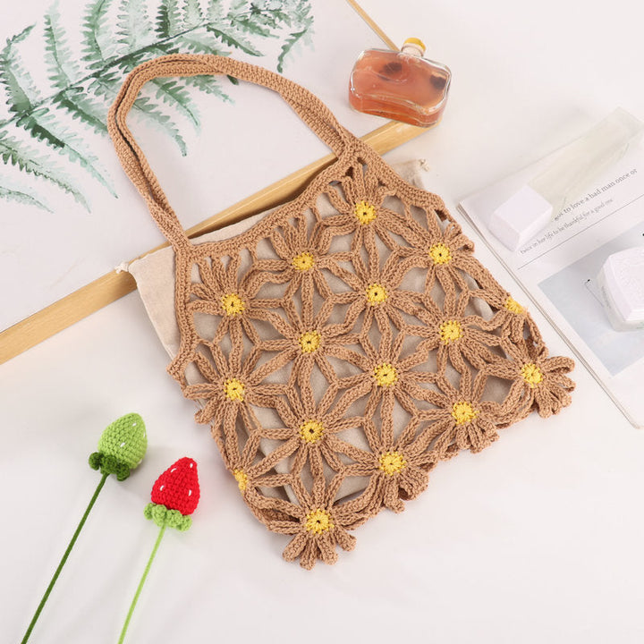 Handcrafted flower pattern shopper bag Kalsten