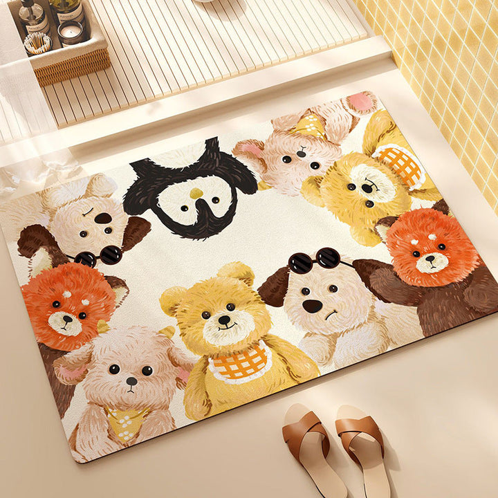 Cute Animal-Themed Plush Floor Mat Kalsten