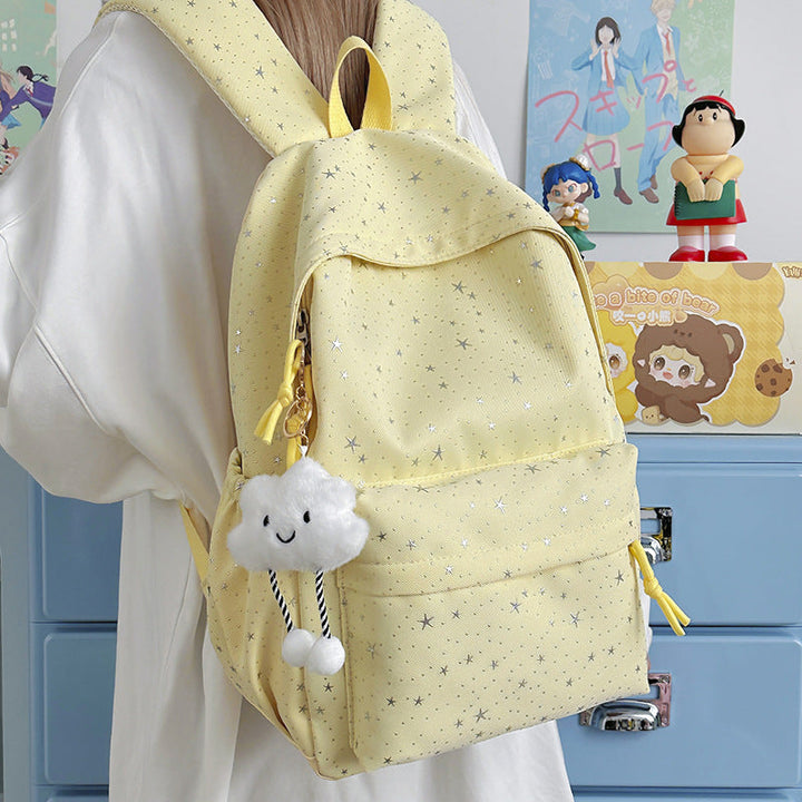 Backpack Made of Durable Material with Sparkling Stars Kalsten