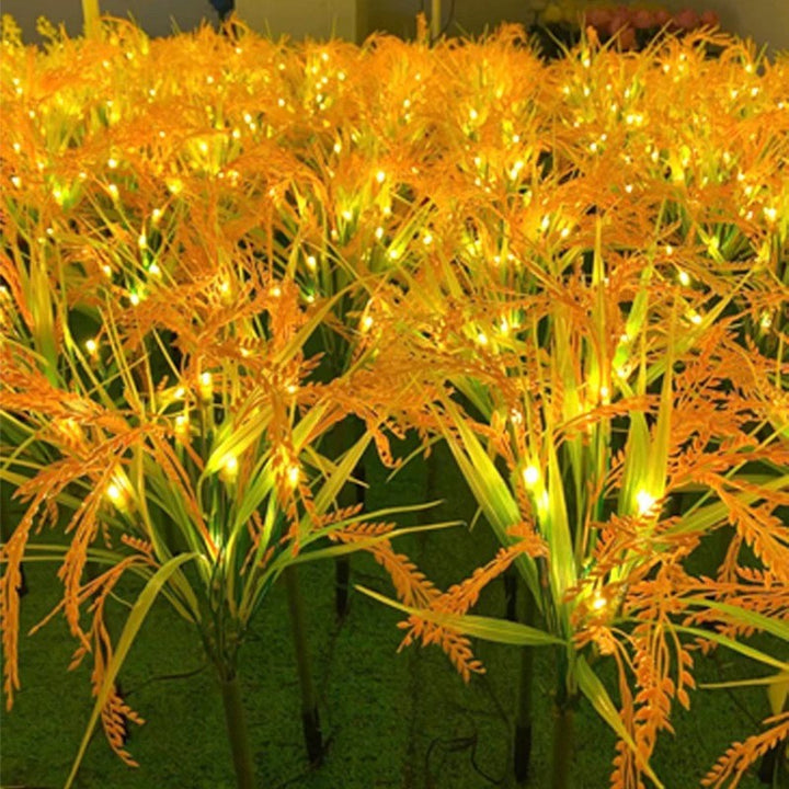 Solar LED Ornamental Ricegrass Garden Stake Lights With Micro-LED String And Ground Spike Kalsten
