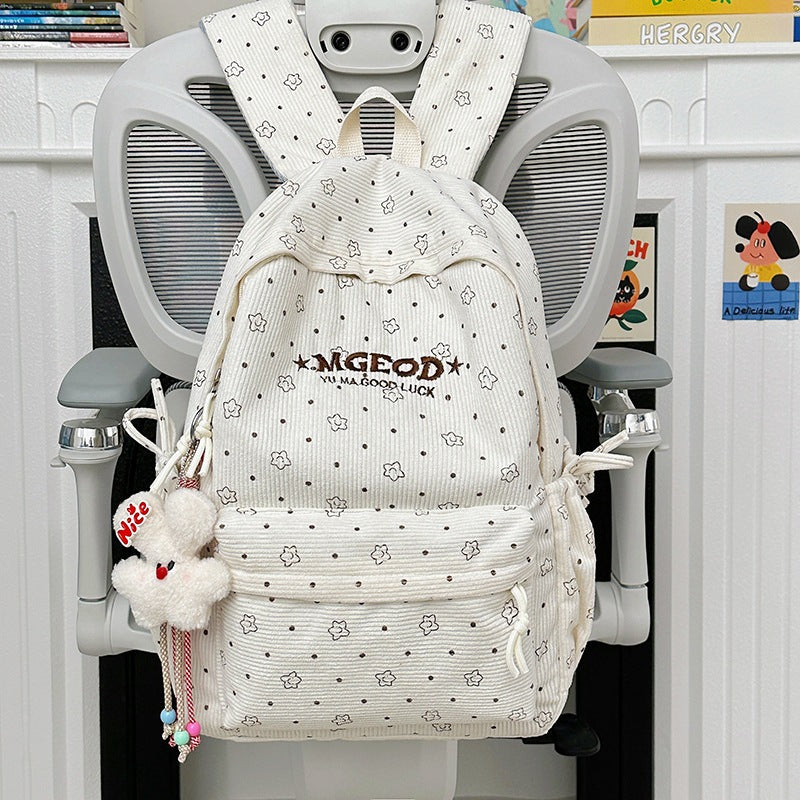Casual Corduroy Backpack Kalsten