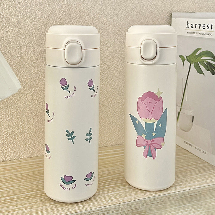 Women's Insulated Drinking Bottle with Innovative Leak Proof Kalsten