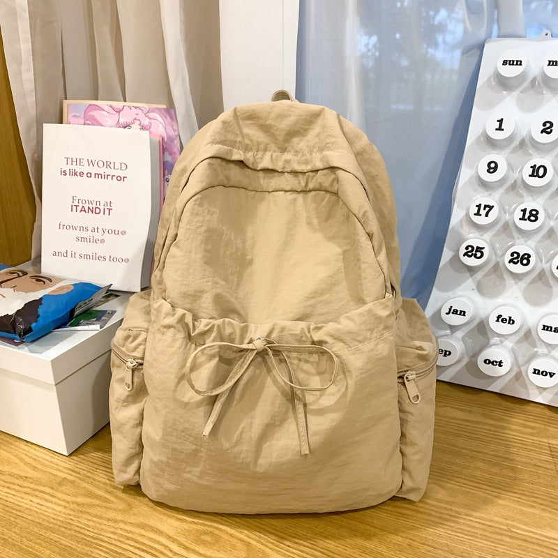 Casual Bow-Detail Everyday School Backpack