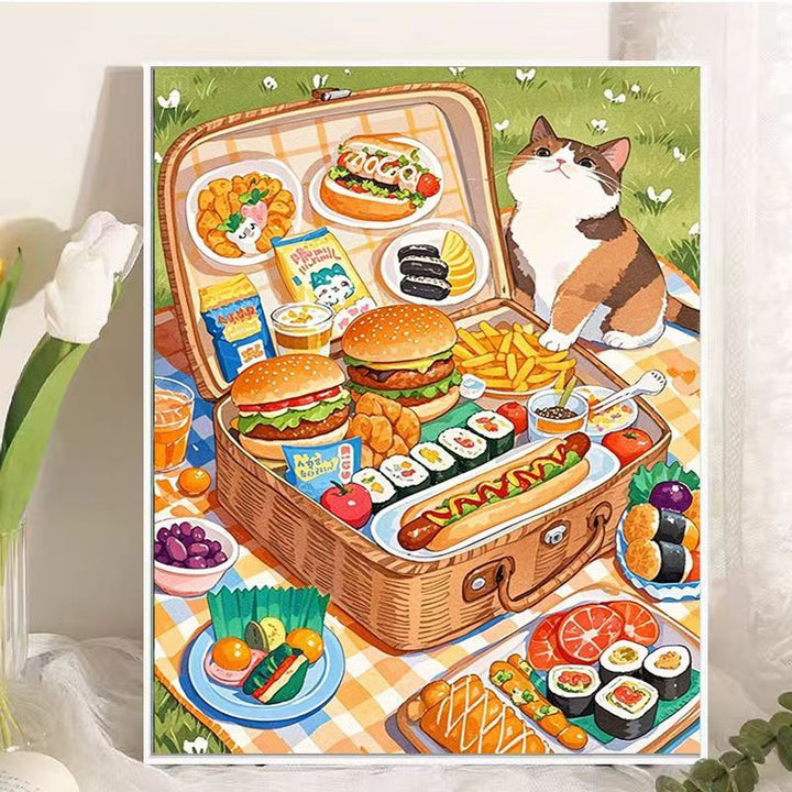 Picnic-Themed Food Illustration Wall Art Kalsten