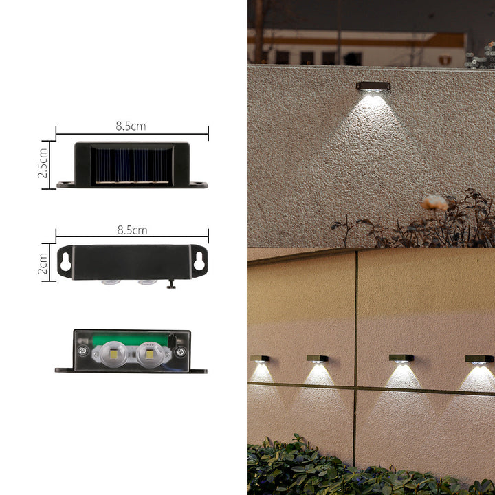 Compact Solar Motion-Sensor LED Wall Light For Outdoor Steps And Fences Kalsten