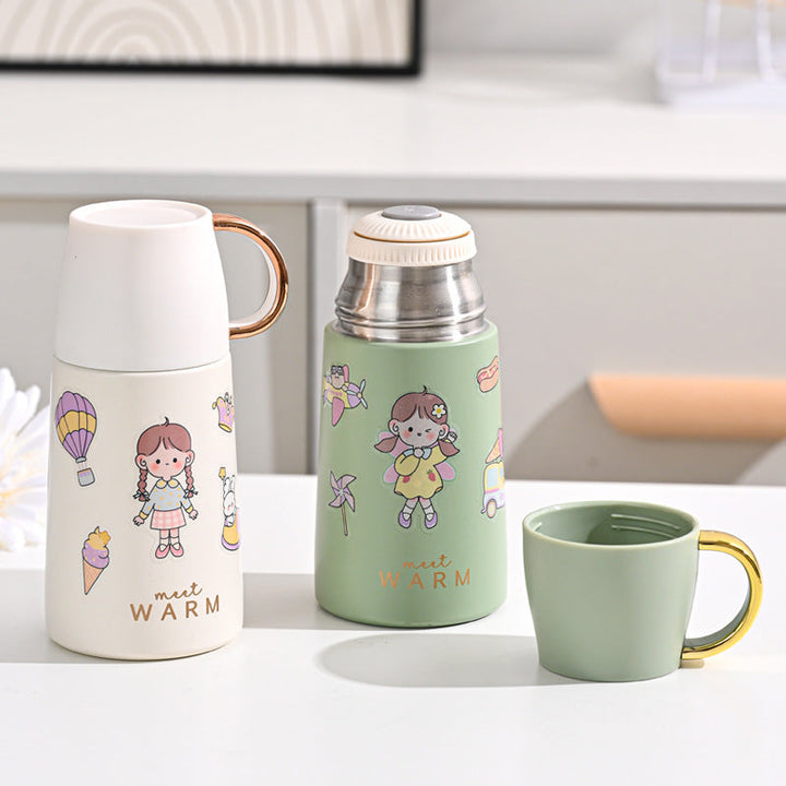 Ladies Insulated Carafe with Colorful Motif Design Kalsten