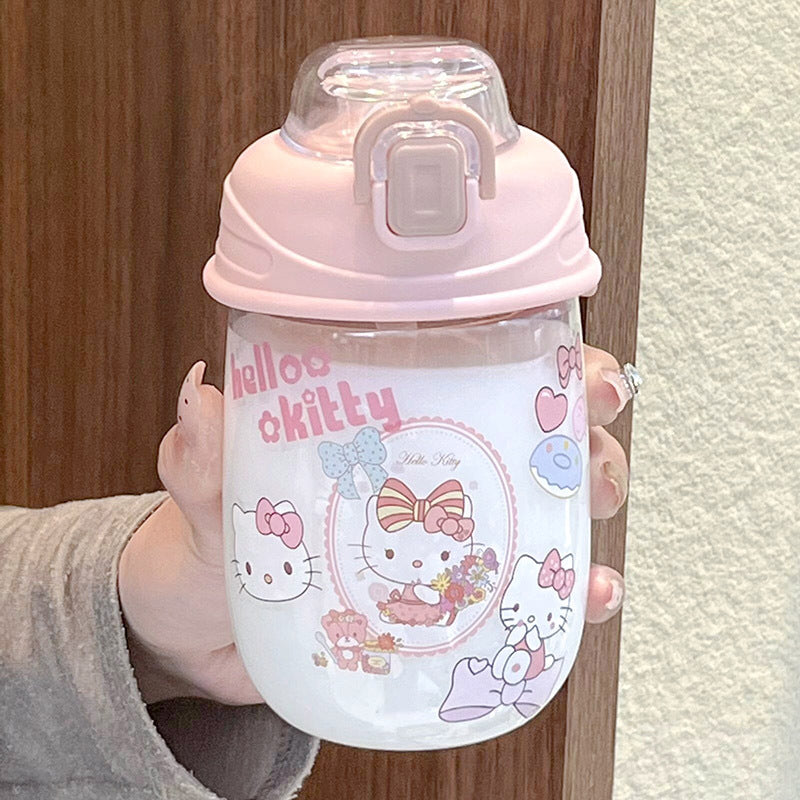 Women's playful drinking bottle with unique safety closure Kalsten