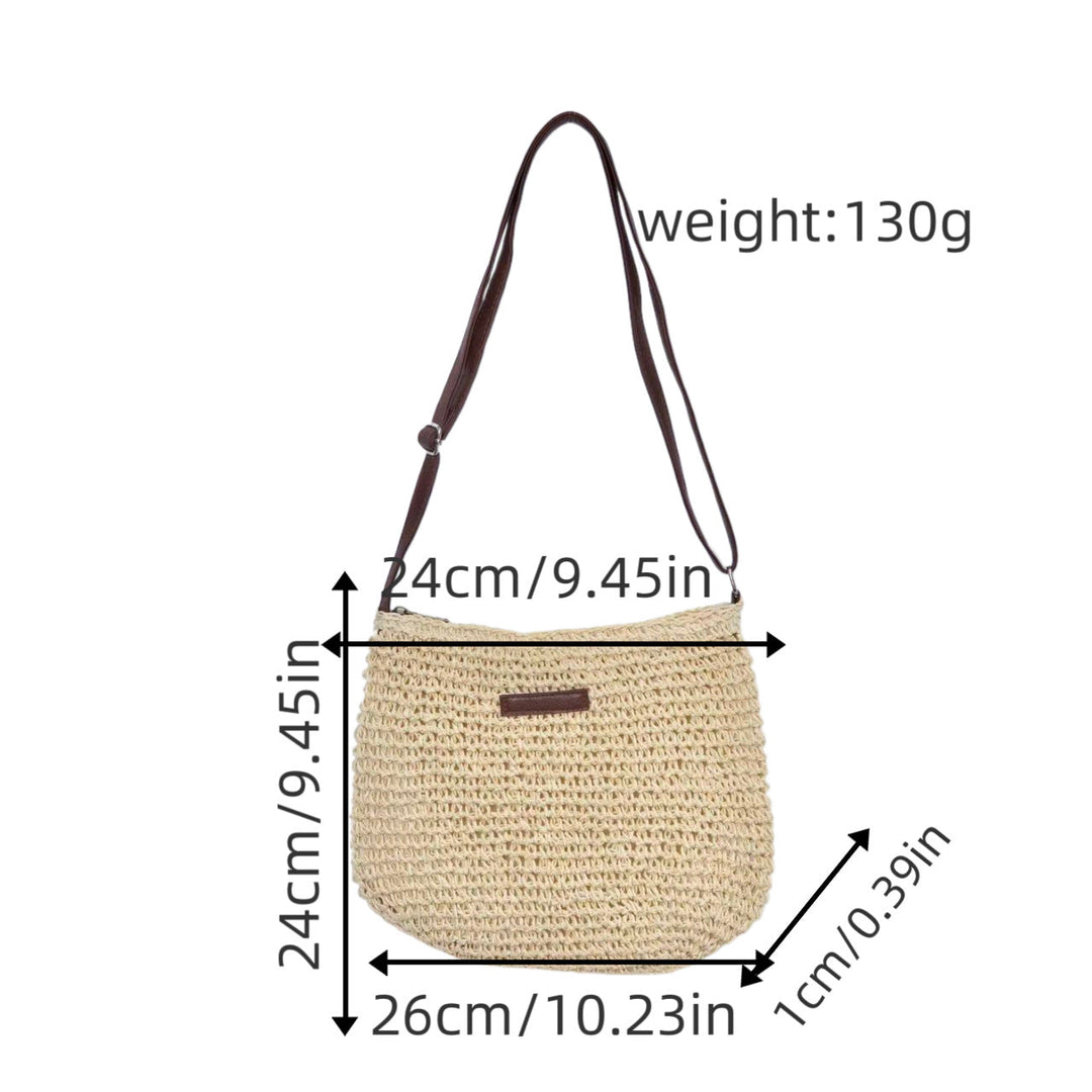 Handbag made of handcrafted natural material with adjustable shoulder strap Kalsten