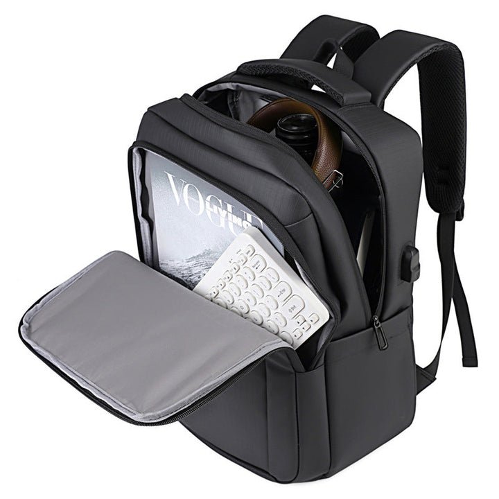 Stylish business backpack with protective compartments and ergonomic carrying system Kalsten