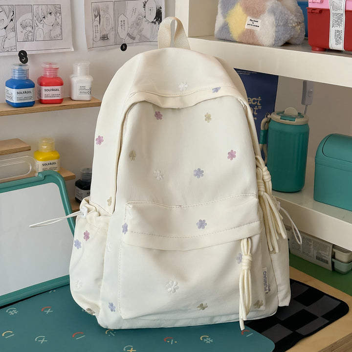 Embroidered Floral Print Backpack Kalsten