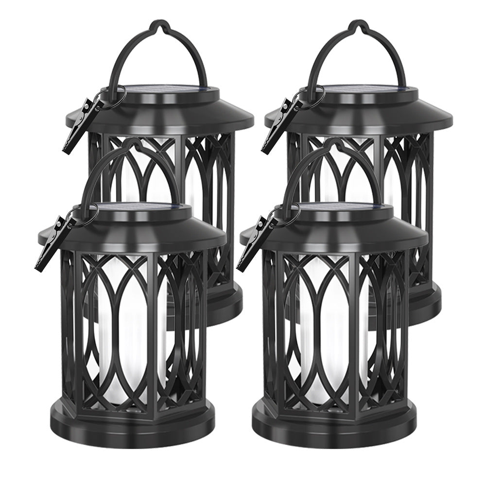 Decorative Solar Hanging Lantern With Metal Lattice Panels Kalsten