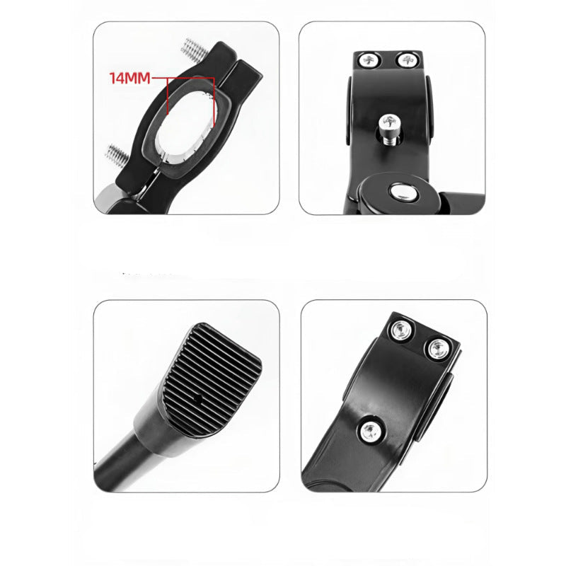 rear-mount telescopic bicycle kickstand with reinforced hinge Kalsten