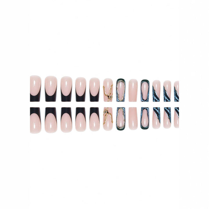 Designer Geometric Press-On Nail Art Kalsten