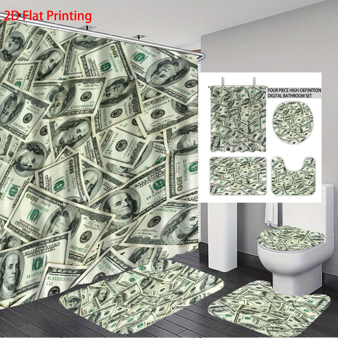Digital Dollar Bill Bathroom Set Kalsten