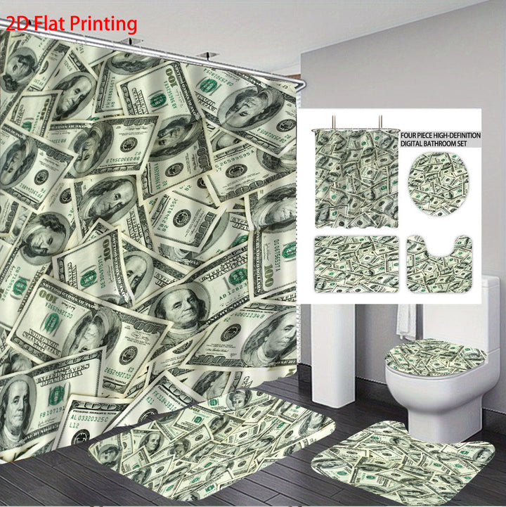 Digital Dollar Bill Bathroom Set Kalsten