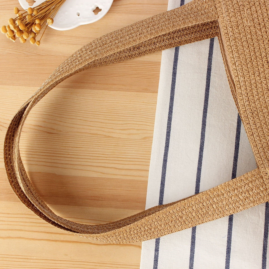 Stylish Woven Tote Bag with Elastic Shoulder Straps Kalsten