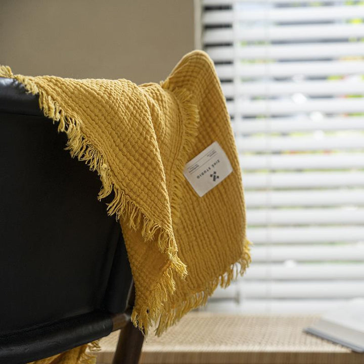 Women's cozy waffle textured blanket Kalsten