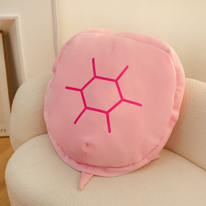 Oversized Plush Turtle Shell Round Lumbar Pillow