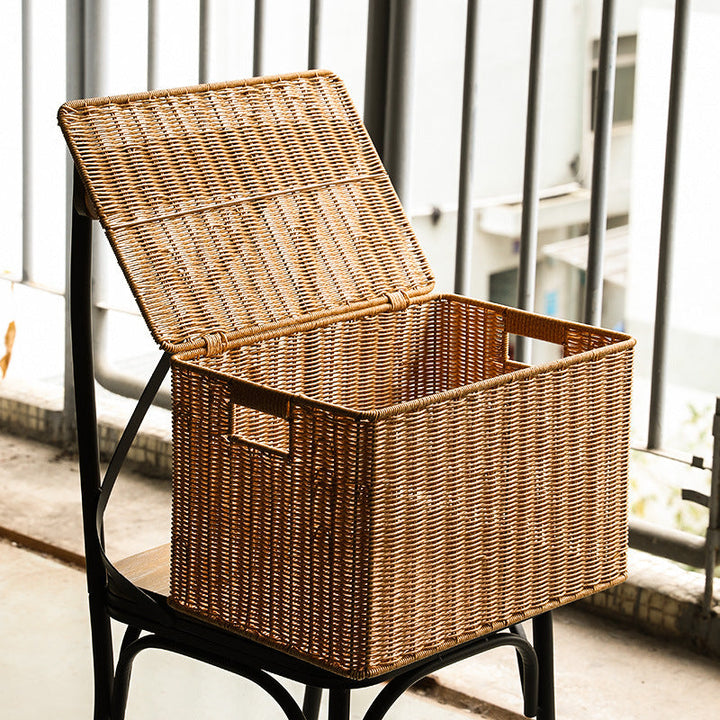 Woven Rectangular Storage Cube with Handles Kalsten