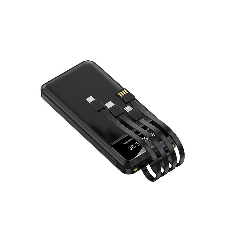 Multifunctional power bank with integrated charging cable and digital display Kalsten